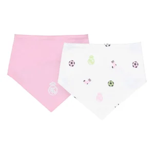 Set 2 Bandanas Bebé Rosa/Blanco Real Madrid